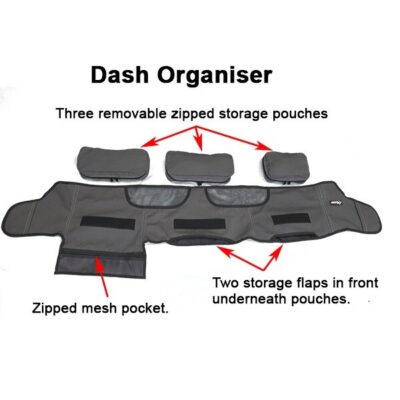 Dash Organiser full view from above pouches removed