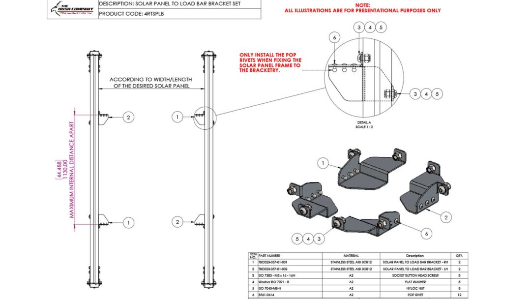 Load Bar Solar Panel Bracket Set