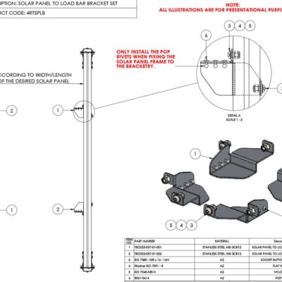 Load Bar Solar Panel Bracket Set