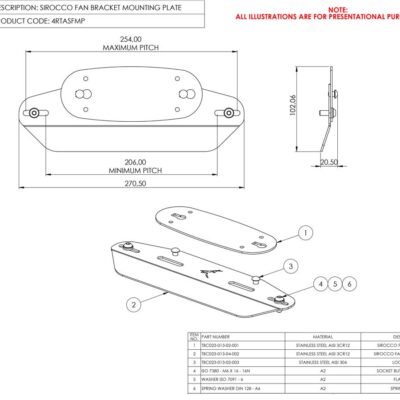 Sirocco Fan Mount Plate